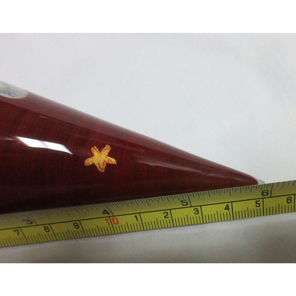 VTG Figi Reverse Glass Art Painted Angel Bear Ornament 6" Original Box Y2K 1999 - Picture 5 of 9